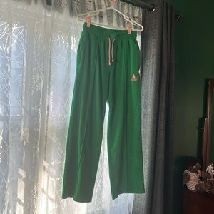 Adidas green tree foil pants